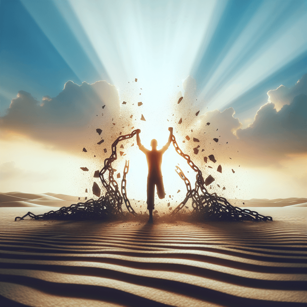 symbolizing overcoming limitations and achieving freedom